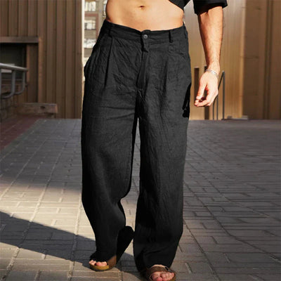Matteo™ | Leinenhose mit weitem Bein