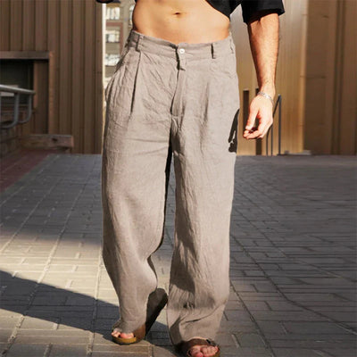 Matteo™ | Leinenhose mit weitem Bein