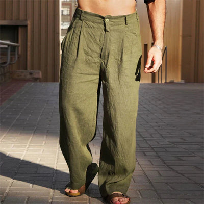 Matteo™ | Leinenhose mit weitem Bein
