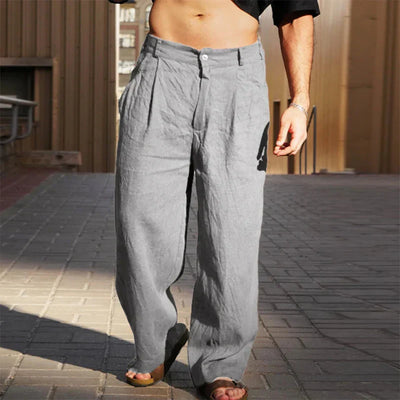 Matteo™ | Leinenhose mit weitem Bein